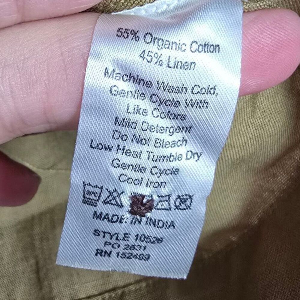 NWT Amour Vert Size XS Genevieve Cotton Linen Blend Jacket in Elm Green - Picture 5 of 5